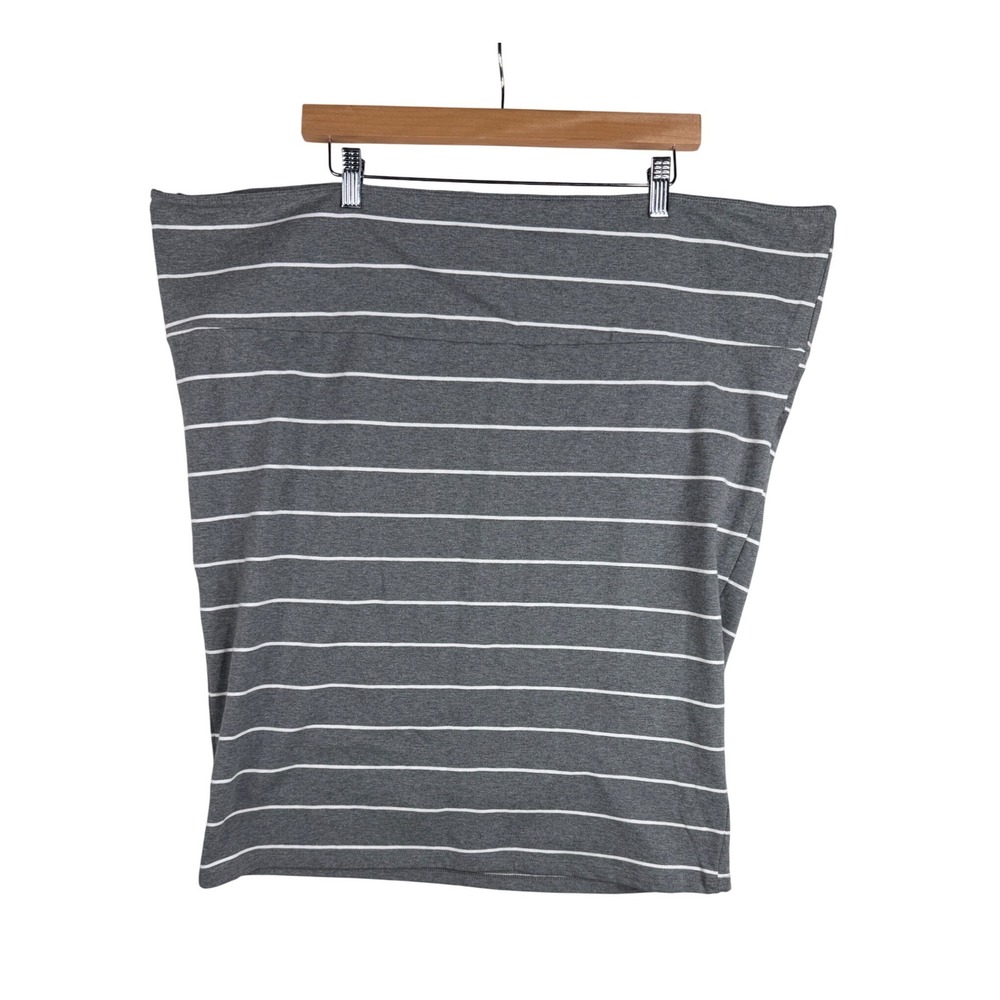 New Torrid Foldable‎ Striped Skirt size 4X Gray/White